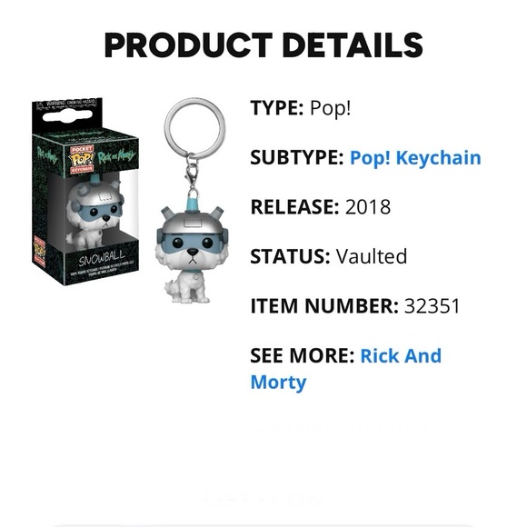 Funko Pocket Pop Snowball Keychain - Picture 7 of 8